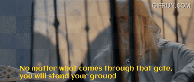 No Matter What Comes Through That Gate GIF
