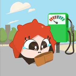 No Money Gas Sad Sticker GIF