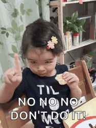 No No No Don't Do It Cute Girl GIF