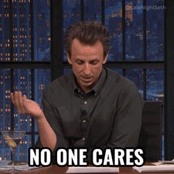 No One Cares Host Seth Meyers GIF