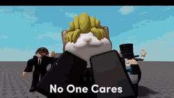 No One Cares Roblox Characters GIF