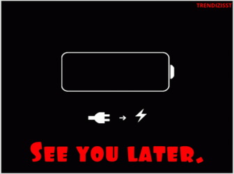 No Power Battery Empty Graphics Art GIF