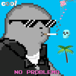 No Problemo Pixel Art Smoking GIF