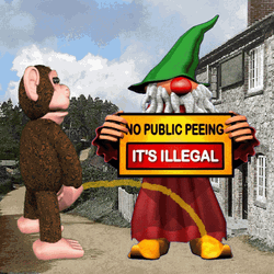 No Public Pee It's Illegal GIF