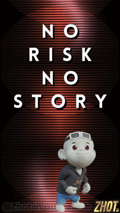 No Risk No Story Poster With Monkey GIF
