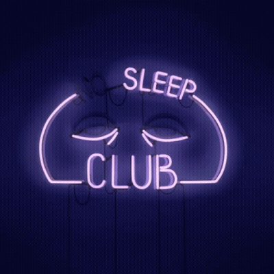 No Sleep Club Neon Sign GIF