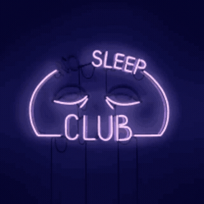 No Sleep Club Neon Sign GIF