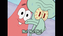 No! Squidward Tentacles GIF