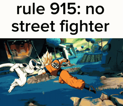 No Street Fighter With Goku And Frieza Fighting GIF