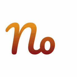No! Text Animation GIF