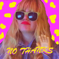 No Thanks Cocky Lady Hard Decline GIF