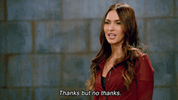 No Thanks Megan Fox Walking Away GIF