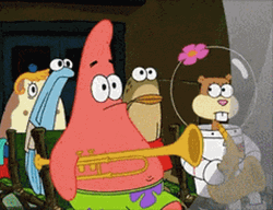 No This Is Patrick Playing Trumpet GIF