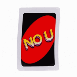 No U Waving Uno Card GIF