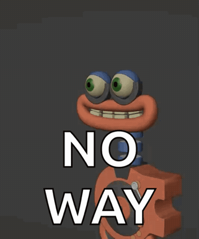 No Way Sign With Rocket GIF