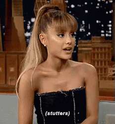 No Words Ariana Grande Stuttering GIF