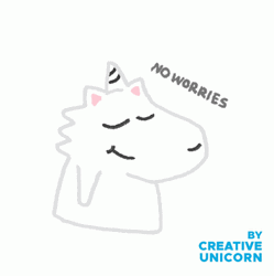 No Worries Creative Unicorn GIF