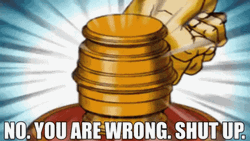 No You Are Wrong Shut Up Anime Hammer GIF