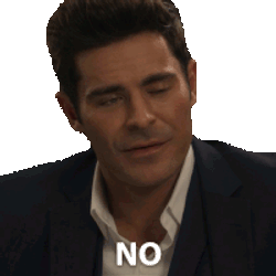 No Zac Efron Sticker GIF