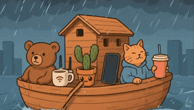 Noah's Ark With Animals GIF