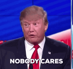Nobody Cares Donald Trump GIF