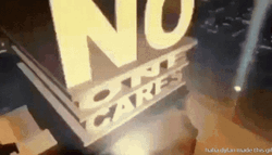 Nobody Cares Golden Text Spotlight Design GIF