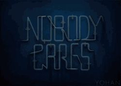 Nobody Cares Neon Flashing Sign GIF
