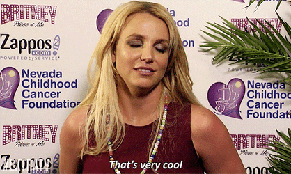 Nodding Britney Spears Giving Approval GIF