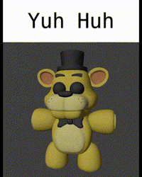 Nodding Golden Freddy GIF
