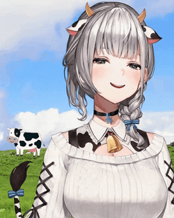 Noel Cow Outfit With Cowbell GIF