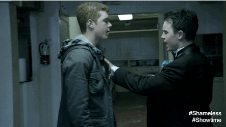 Noel Fisher And Cameron Monaghan Twinks Kissing After Fight GIF