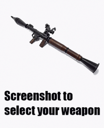 Nokia Phone Saying Screenshot To Select Your Weapon GIF