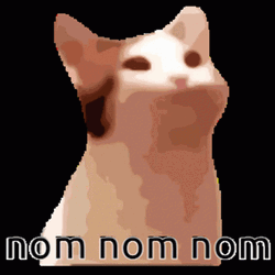 Nom Nom Cat Big Mouth GIF