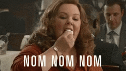 Nom Nom Chubby Woman Eating GIF
