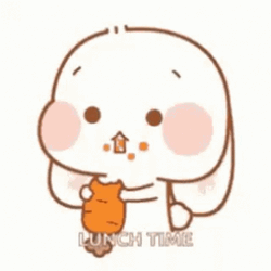 Nom Nom Rabbit Lunch Time  GIF