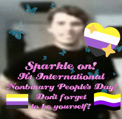 Nonbinary People's Day Poster Blurred Man GIF