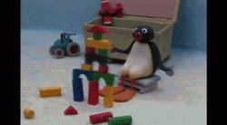 Noot Noot Toy Balancing Turns Awry GIF