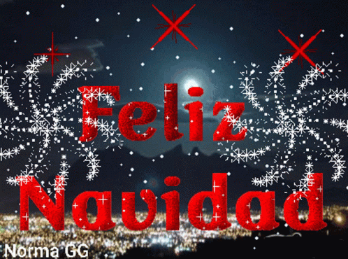 Norma Gg Has Created A Christmas Greeting Card That Says Feliz Navidad GIF