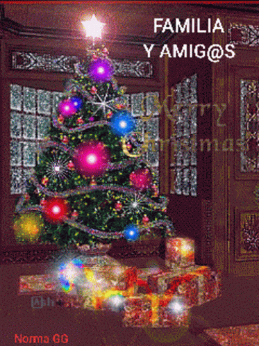 Norma Gg Has Created A Christmas Tree With Gifts Underneath It GIF