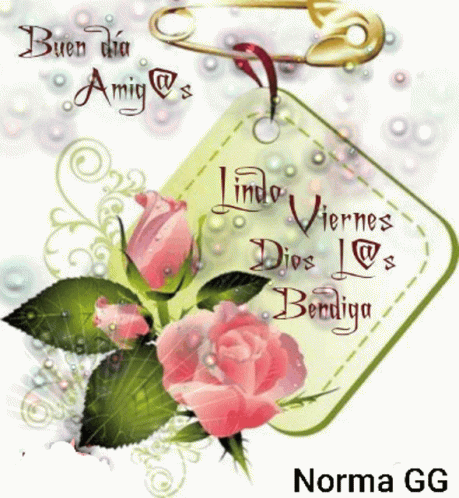 Norma Gg Has Created A Greeting Card With Pink Flowers GIF
