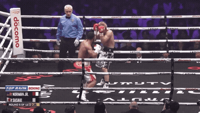 Norman Jr Vs Sasaki Boxing Match GIF