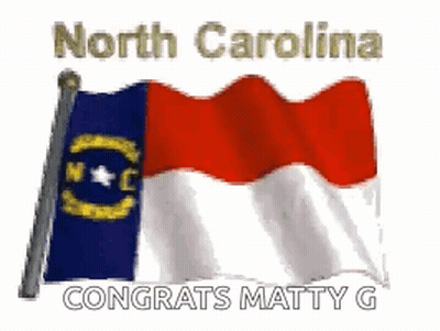 North Carolina Flag Waving Congrats Matty G GIF
