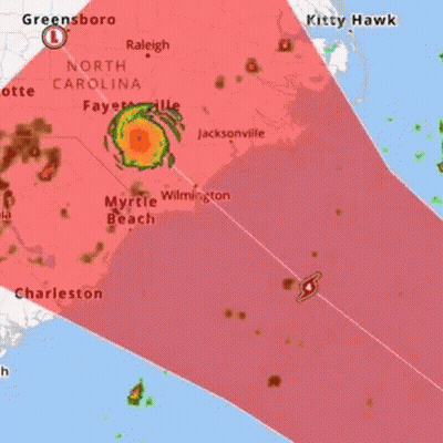 North Carolina Map Kitty Hawk Myrtle Beach GIF