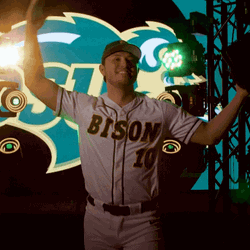 North Dakota State Athlete Cheer Up Sign GIF