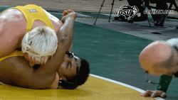 North Dakota State Wrestling On Court GIF