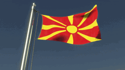 North Macedonia Flag Waving