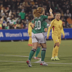 Northern Ireland Rachel Furness Pointing Up  GIF