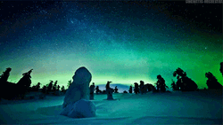 Northern Lights On A Fine Snow GIF