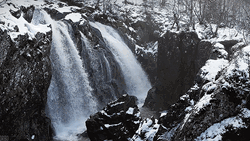 Norway Snowy Waterfall