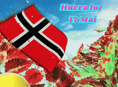 Norwegian Flag Hurra For 17 Mai GIF